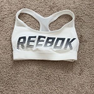 White Reebok sports bra